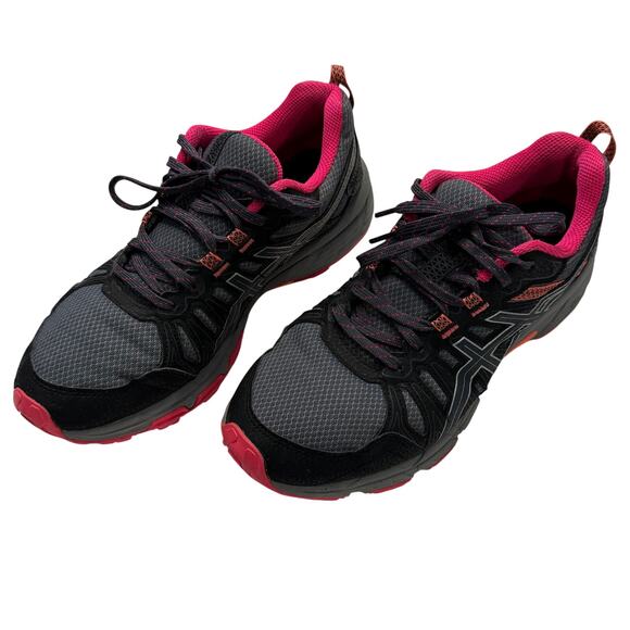 Asics Shoes - ASICS GEL Venture 7 Trail Running Shoes Women’s 9 Black Pink Hiking Sneakers